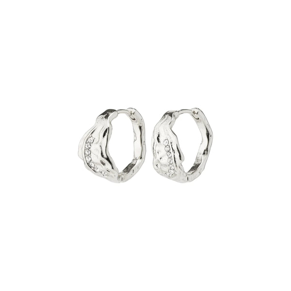 Pia Organic Shape Crystal Hoop