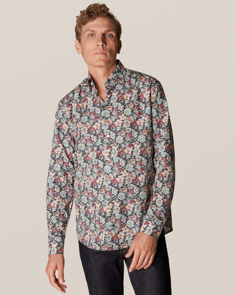 Floral Print Cotton-Tencel Shirt