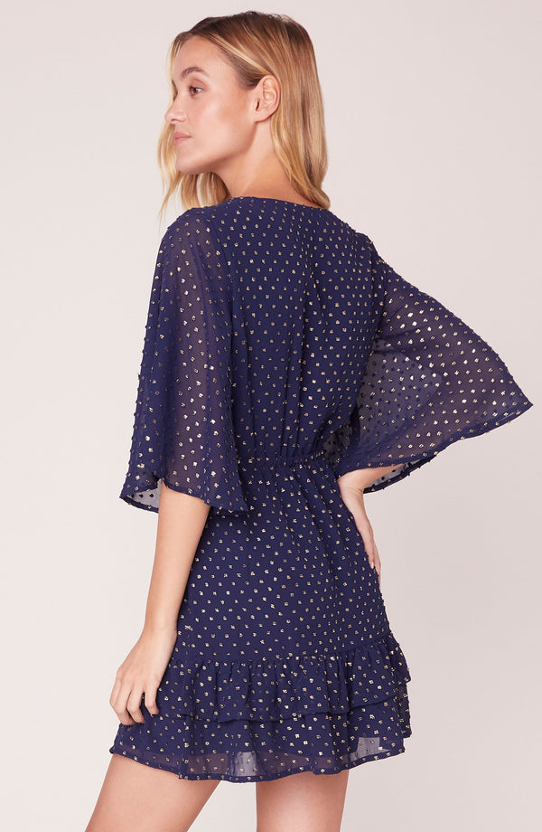 Hot Dots Foiled Mini Dress