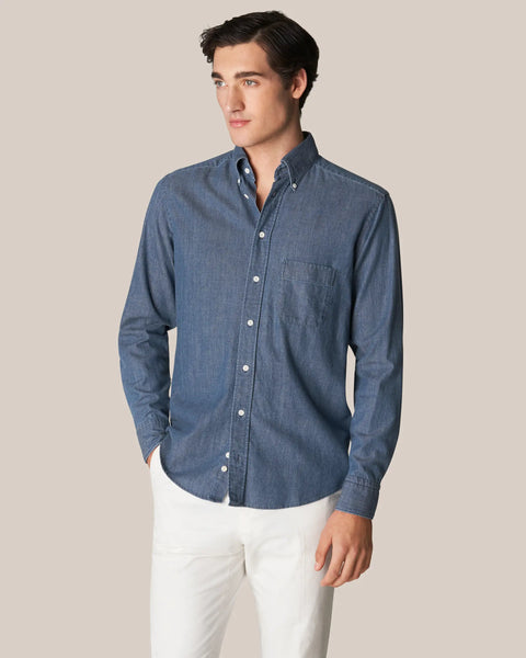 Blue Light Washed Denim Shirt – Klozet Clothing Boutique