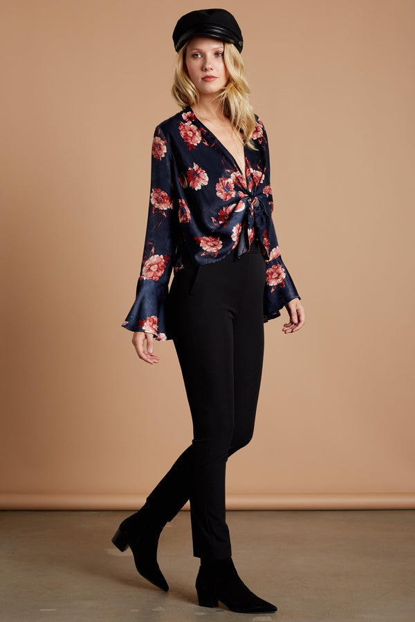 Floral Wrap Top