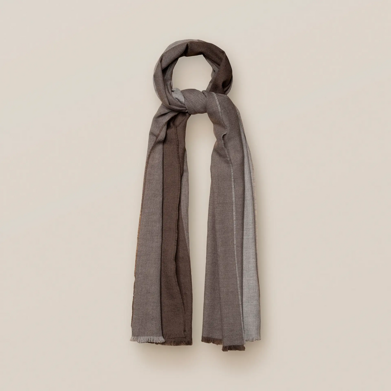 Multicolored Striped Wool Scarf